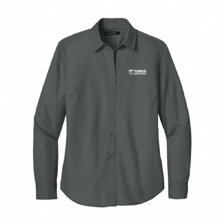 Port Authority Womens Long Sleeve Nailhead Easy Care Shirt