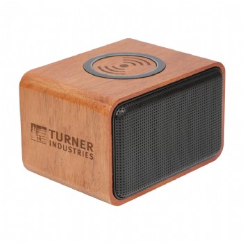 Wood Bluetooth Speaker with Wireless Charging Pad