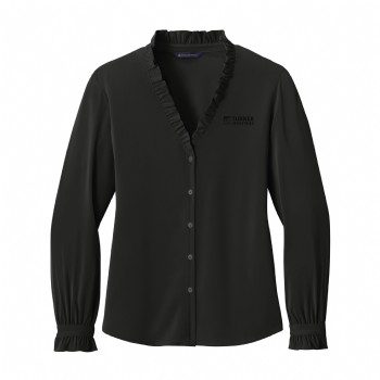 Brooks Brothers Women�s Long Sleeve Ruffle Collar Blouse